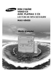 Mode d’emploi Samsung MAX-B450 Lecteur CD