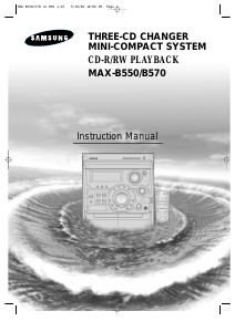 Manual Samsung MAX-B550 CD Player