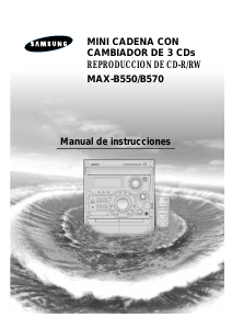 Manual de uso Samsung MAX-B550 Reproductor de CD