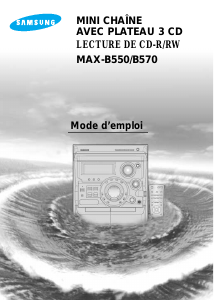 Mode d’emploi Samsung MAX-B550 Lecteur CD