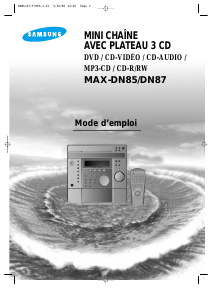 Mode d’emploi Samsung MAX-DN87 Lecteur CD