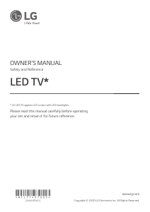 Handleiding LG 49UN73903LE LED televisie