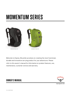 Handleiding Osprey Momentum 26 Rugtas