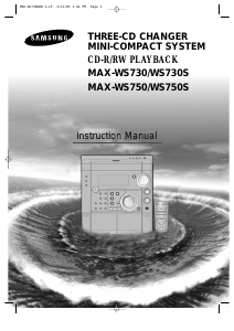 Manual Samsung MAX-WS730 CD Player