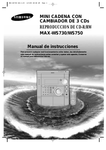 Manual de uso Samsung MAX-WS730 Reproductor de CD