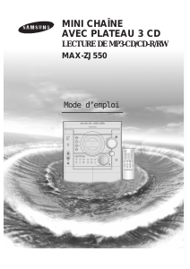Mode d’emploi Samsung MAX-ZJ550 Lecteur CD
