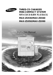 Manual Samsung MAX-ZS940 CD Player