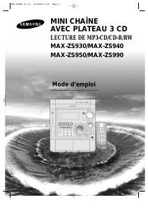 Mode d’emploi Samsung MAX-ZS940 Lecteur CD