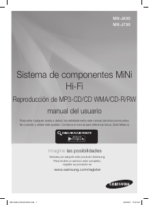 Manual de uso Samsung MX-J730 Reproductor de CD