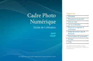 Mode d’emploi Samsung 1000P Cadre photo numérique