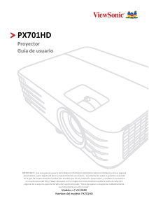 Manual de uso ViewSonic PX701HD Proyector