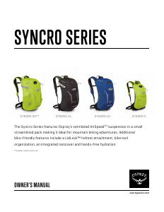 Manual Osprey Syncros 15 Backpack