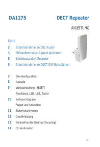 Bedienungsanleitung Dosch & Amand DA1275 DECT Repeater