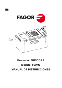 Manual de uso Fagor FG403 Freidora