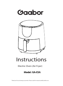 Panduan Gaabor GA-E5A Deep Fryer