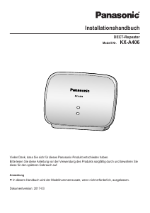 Bedienungsanleitung Panasonic KX-A406 DECT Repeater