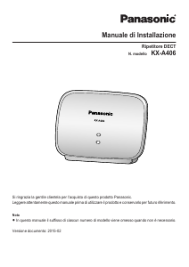 Manuale Panasonic KX-A406 Ripetitore DECT