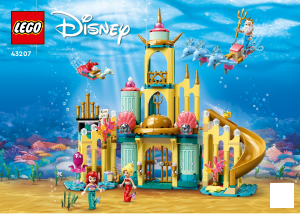 Käyttöohje Lego set 43207 Disney Pricess Arielin vedenalainen linna