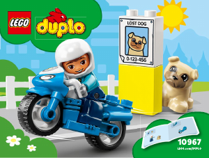 Handleiding Lego set 10967 Duplo Politiemotor