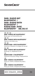 Mode d’emploi SilverCrest SBL D6 A1 Radio