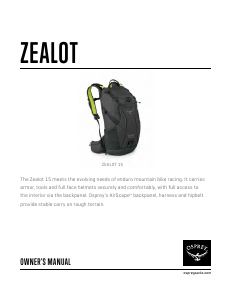 Handleiding Osprey Zealot 15 Rugtas