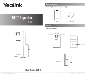 Manual Yealink RT20 DECT Repeater