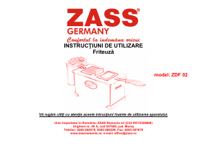 Manual Zass ZDF 02 Friteuză