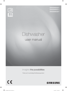 Manual Samsung DW60M6040FS Dishwasher