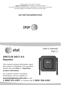 Manual AT&T SB67128 DECT Repeater