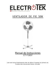Manual de uso Electrotek ET-F16SF Ventilador
