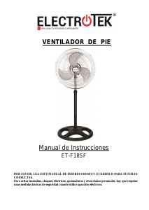 Manual Electrotek ET-F18SF Fan