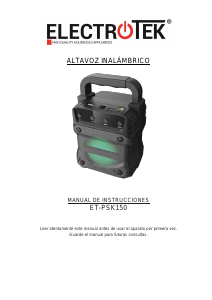 Manual de uso Electrotek ET-PSK150 Altavoz