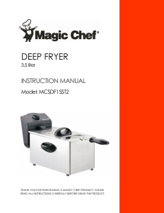 Manual Magic Chef MCSDF15ST2 Deep Fryer
