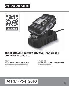 Handleiding Parkside IAN 377764 Batterijlader