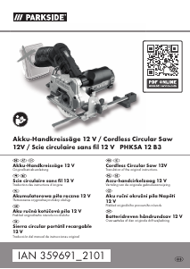 Manual Parkside IAN 359691 Circular Saw