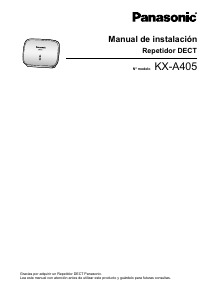Manual de uso Panasonic KX-A405 Repetidor DECT