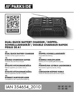 Manual de uso Parkside PDSLG 20 A1 Cargador de batería
