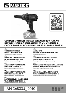 Manual Parkside PASSK 20-Li A1 Impact Wrench