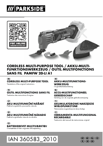 Manual Parkside PAMFW 20-Li A1 Multitool