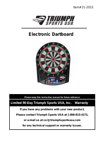 Handleiding Triumph 21-2015 Electronic Dartboard