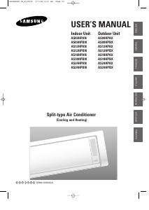 Manual Samsung AS18HPBN Ar condicionado