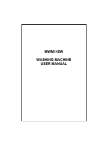 Manual Matsui MWM145W Washing Machine