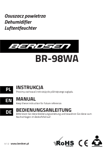 Manual Berdsen BR-98WA Dehumidifier