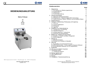 Bedienungsanleitung KBS DF-8L-2 Fritteuse