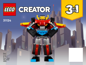 Használati útmutató Lego set 31124 Creator Szuper robot