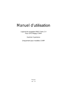 Mode d’emploi Mappy Ulti X580 Système de navigation