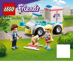 Manuale Lego set 41694 Friends Ambulanza della clinica veterinaria