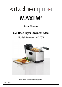 Manual Maxim MDF35 Deep Fryer