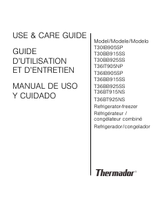 Manual de uso Thermador T36BT915NS Frigorífico combinado