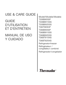 Mode d’emploi Thermador T36BB915SS Réfrigérateur combiné